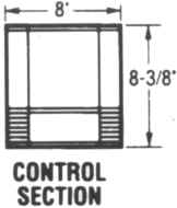 Qmark CBD Series Control Section Dimension Information