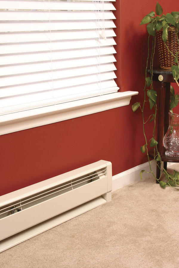 Qmark HBB Hydronic Baseboard Heater installed