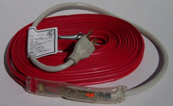 Wrap-On pipe heating cable
